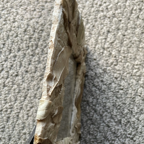 Beautiful Vintage Paper Mache Natural Dried Leaf Border Photo Frame In Cream/Tan - Picture 4 of 7